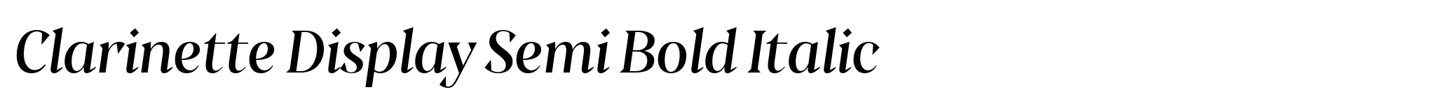 Clarinette Display Semi Bold Italic image